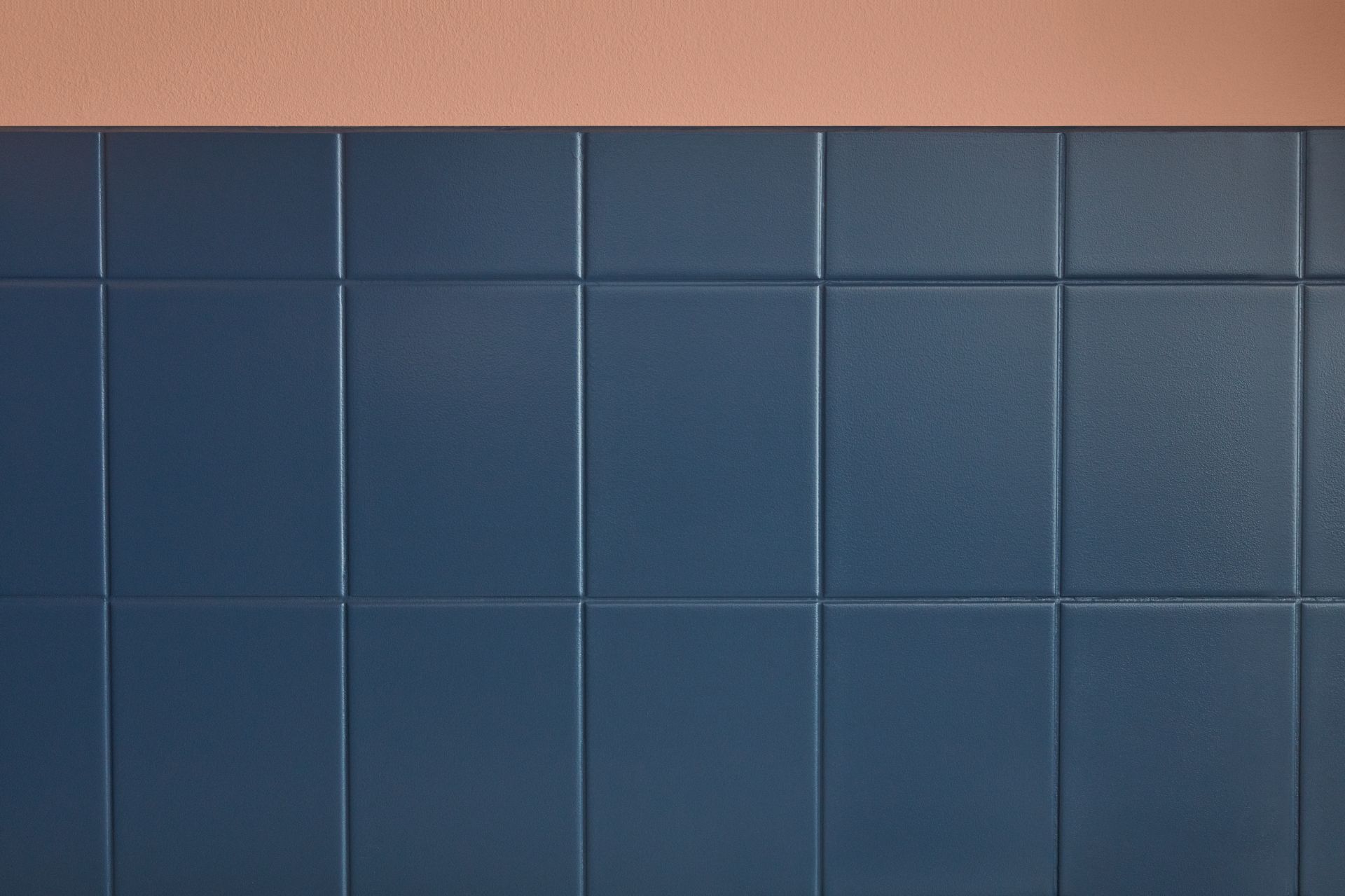 kitchen tiles painted in dark blue colour