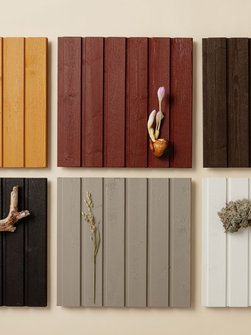 popular Scandinavian colour choices for wooden facade