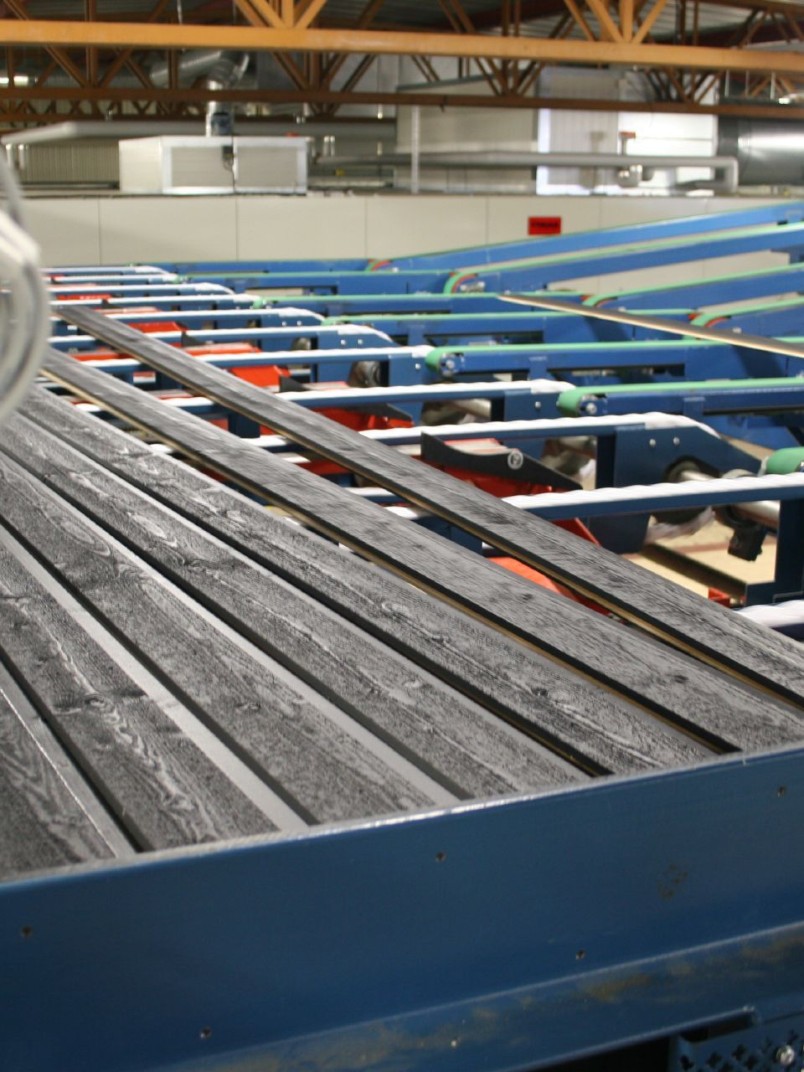 Wood coatings production line