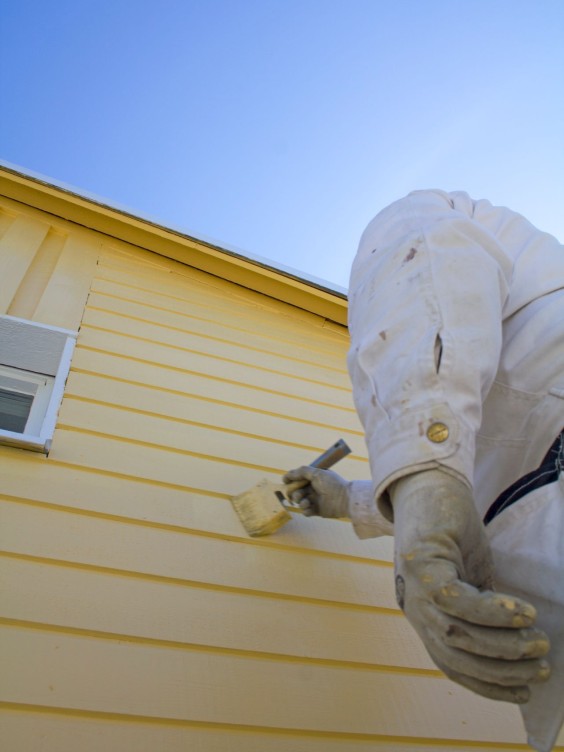 Yellow wall painting