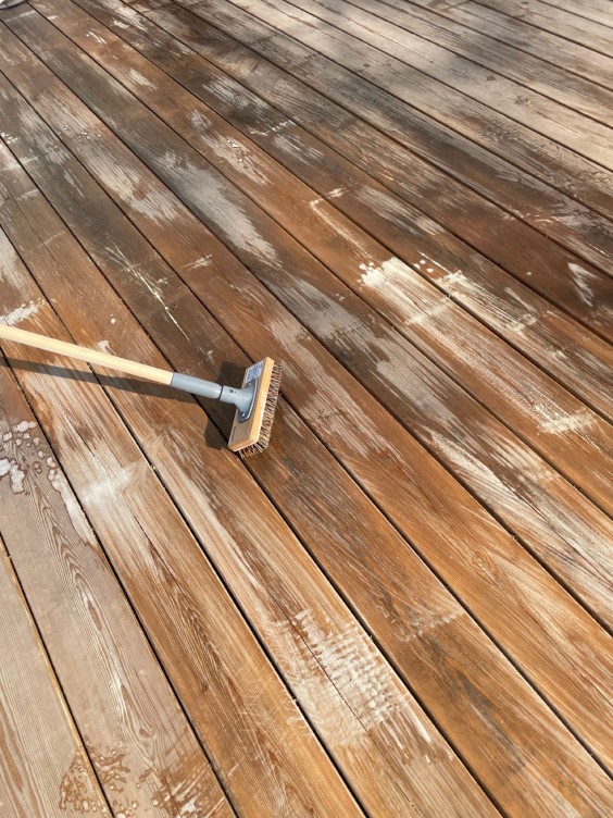 how to clean wooden deck