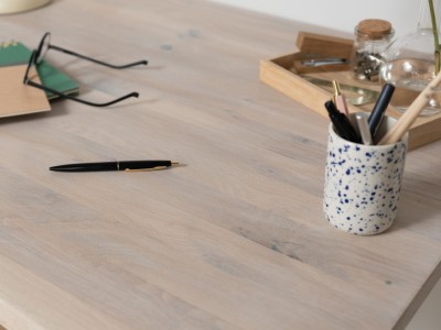 wooden furniture top treated with furniture wax