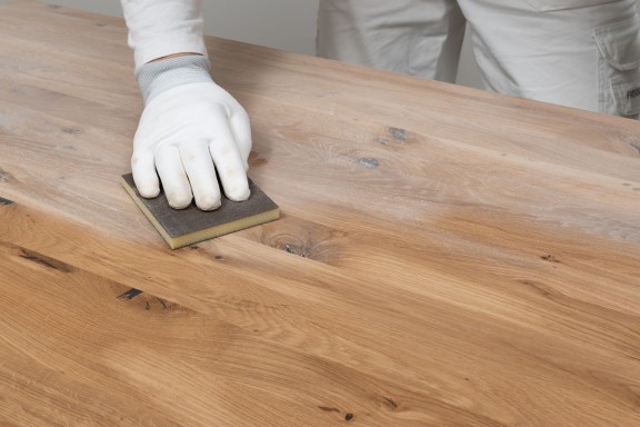 sanding wooden furniture before waxing