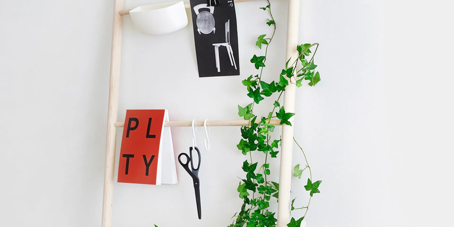 study wall with ladders