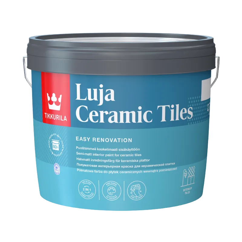 girl in yellow painted bathroom