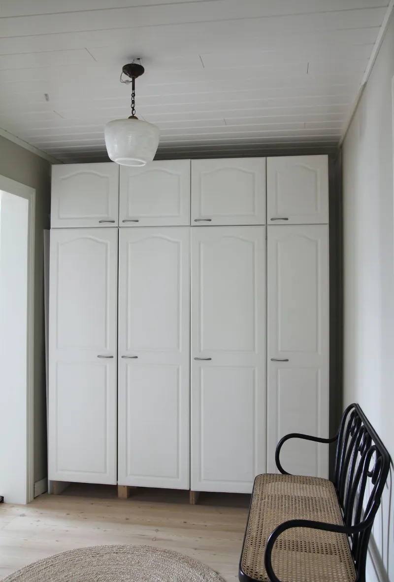 White closet doors - After